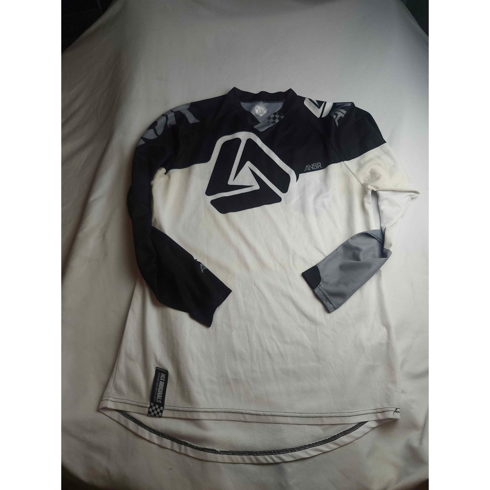 ANSR Answer Racing MX Originals Motocross Jersey Mens LG White Black Long Sleeve